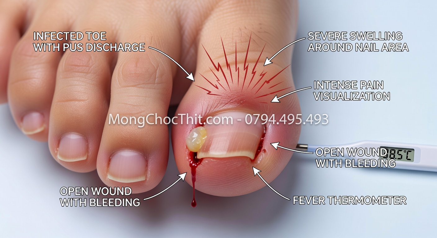 móng chọc thịt móng chọc thịt