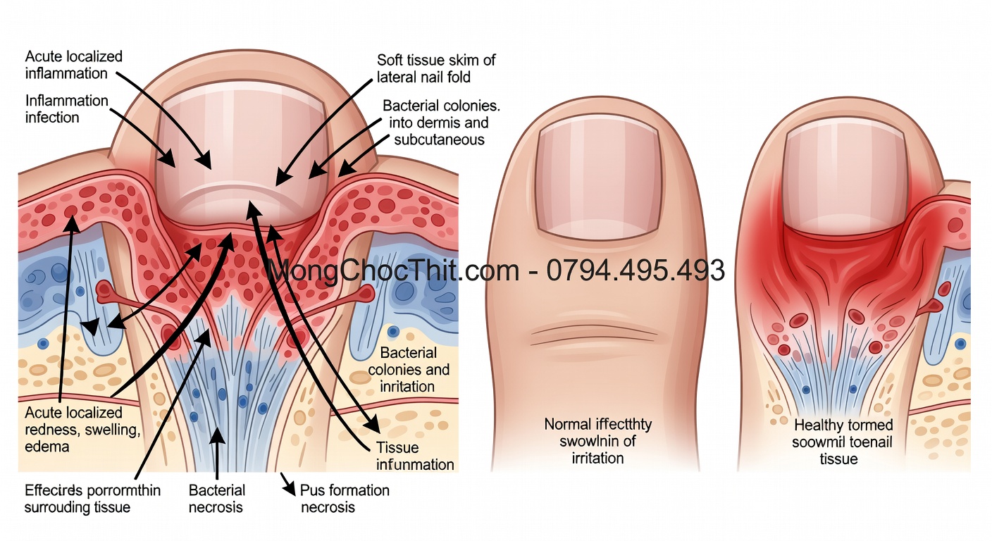 móng chọc thịt có lây nhiễm không móng chọc thịt có lây nhiễm không