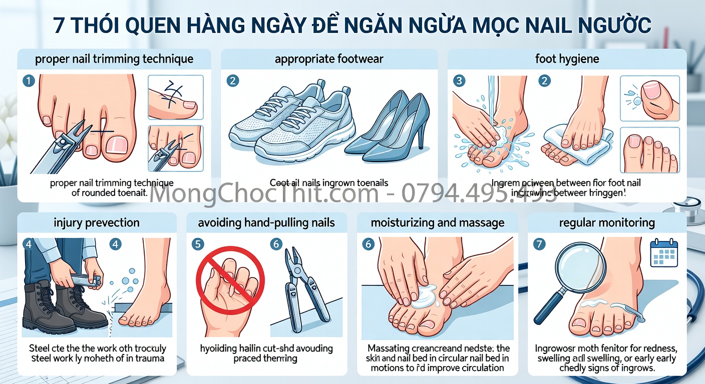 phòng ngừa móng chân mọc ngược