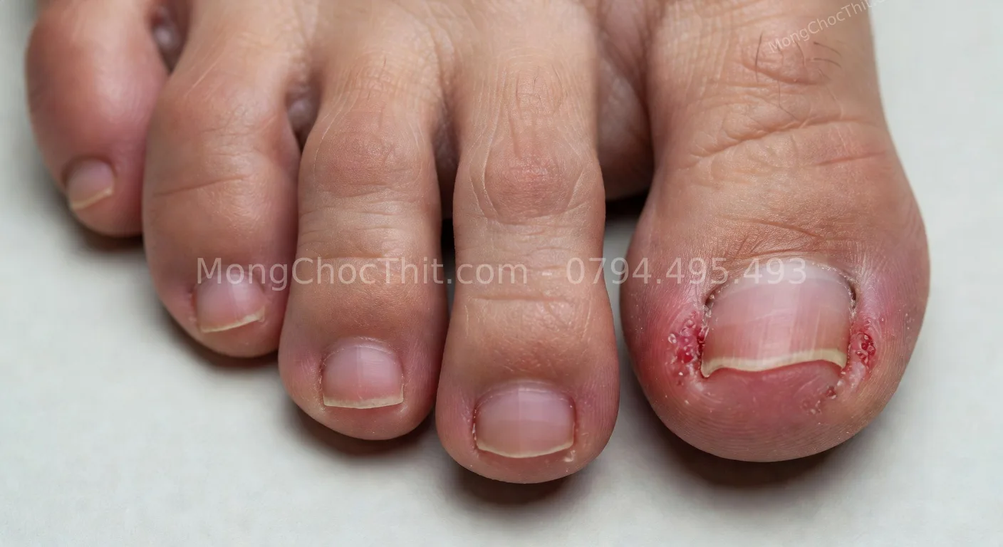 giai đoạn m&oacute;ng chọc thịt