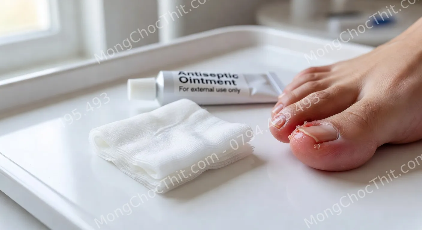 kh&oacute;e ch&acirc;n chảy mủ