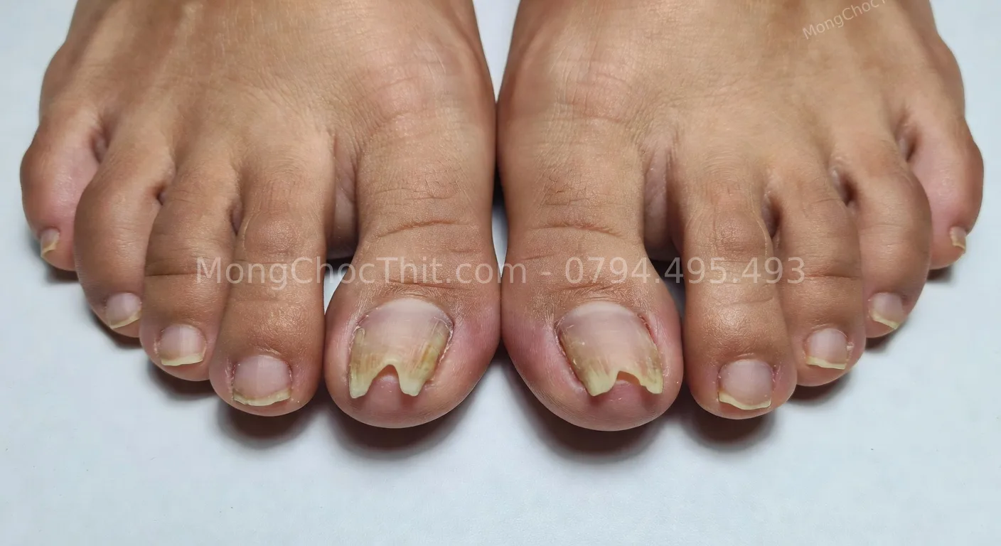 móng chọc thịt bẩm sinh móng chọc thịt bẩm sinh