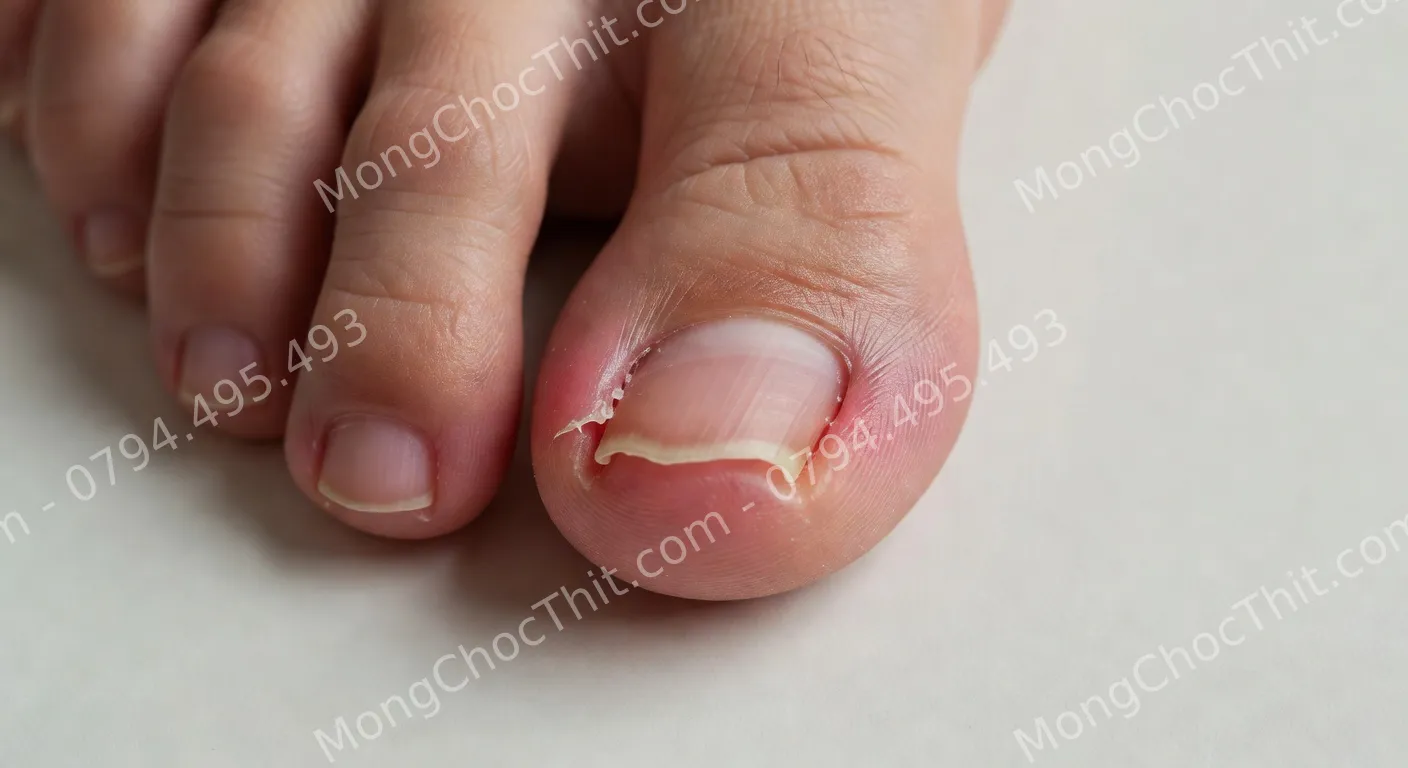 m&oacute;ng đ&acirc;m v&agrave;o thịt