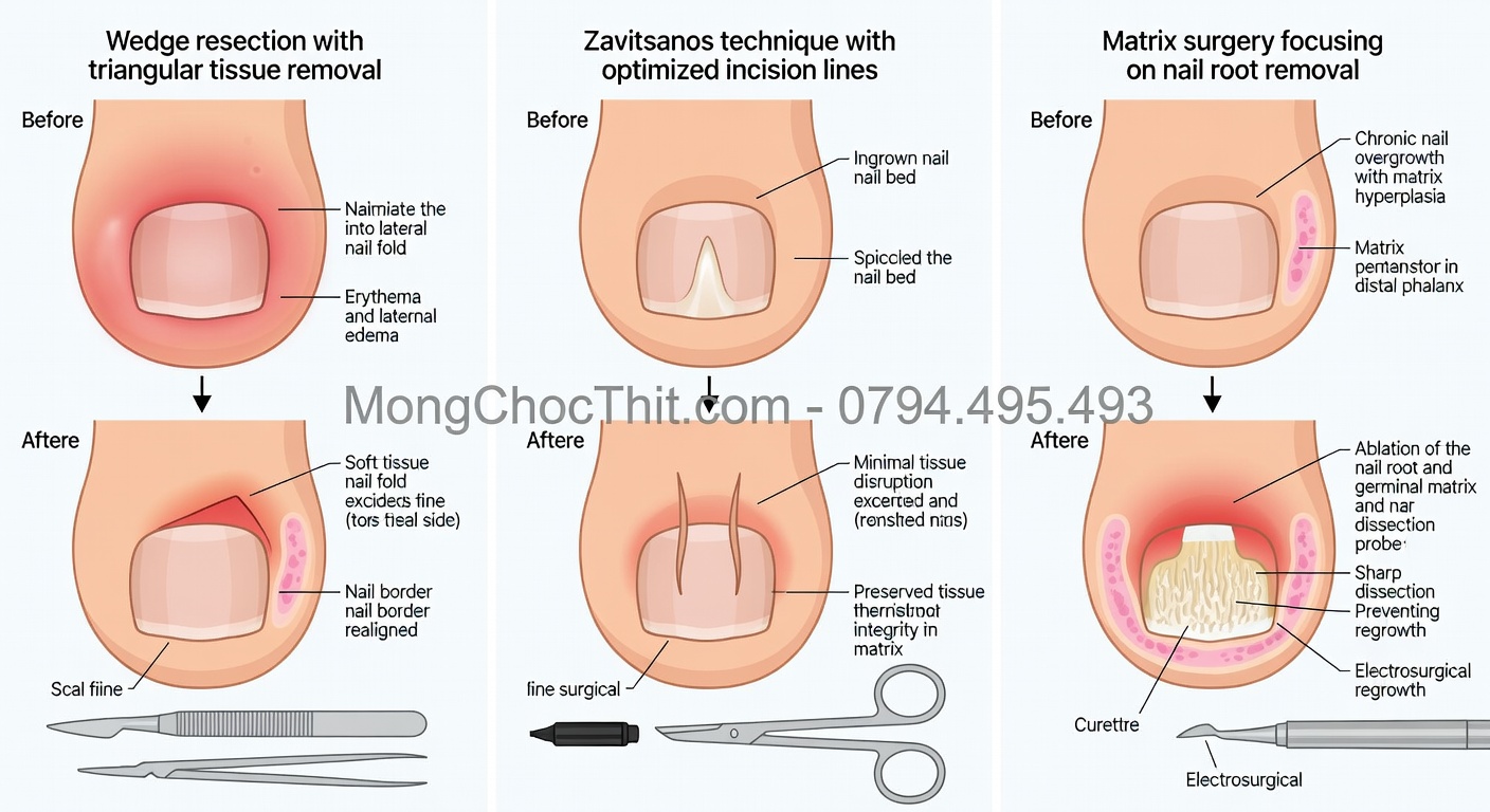 phương ph&aacute;p tiểu phẫu m&oacute;ng chọc thịt